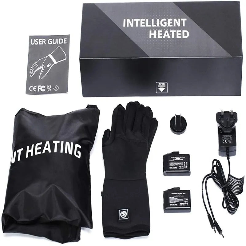 Heated Winter Gloves with Touchscreen Function, Thermal, Rechargeable, Waterproof, for Skiing and Outdoor Activities | Sansoti