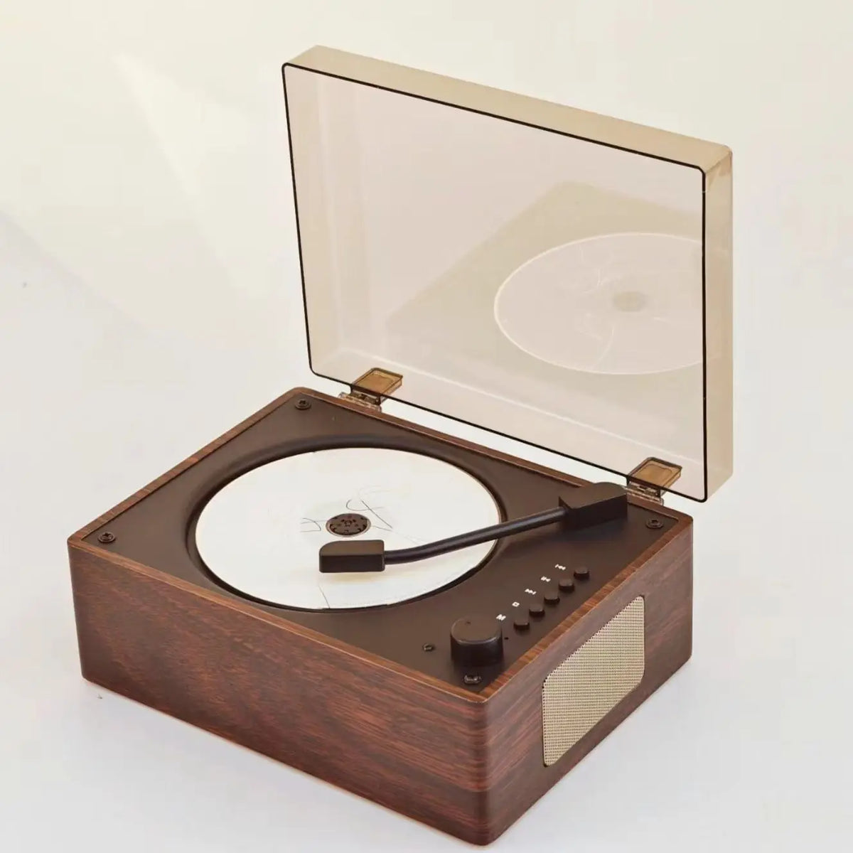 Retro CD player Bluetooth 5.1 portable wood USB AUX living room bedroom music player rechargeable remote control vintage | Sansoti