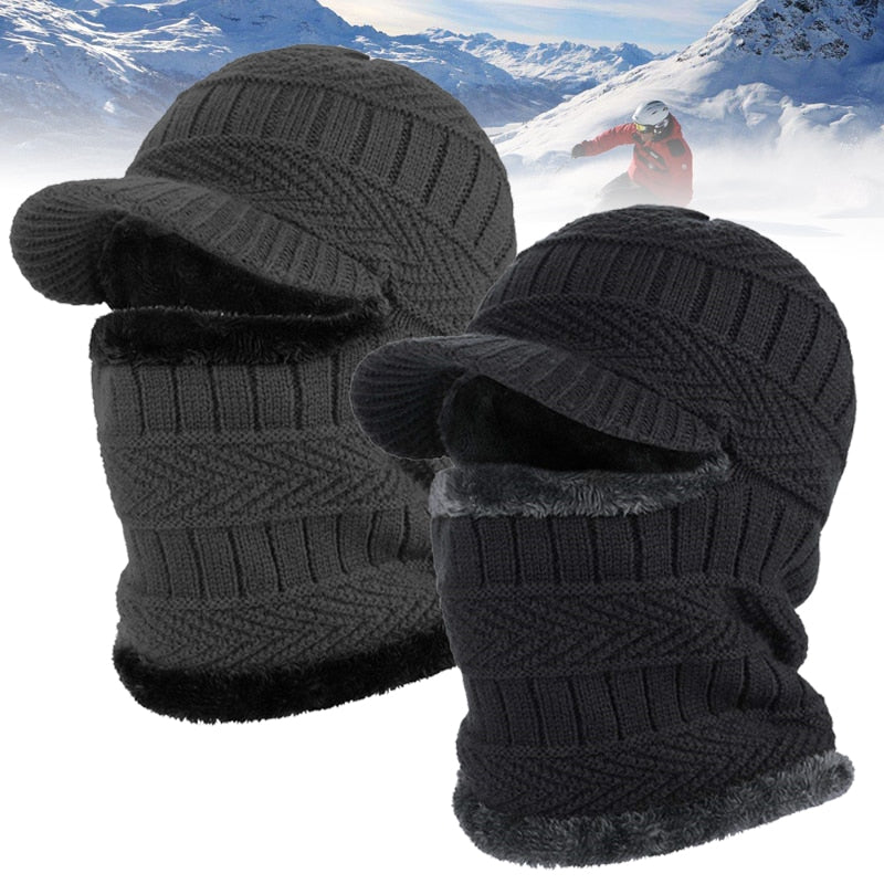 Warme Winterset met Muts en Sjaal Unisex Gebreide Acryl Accessoires Koud Weer Bescherming Comfortabel | Sansoti