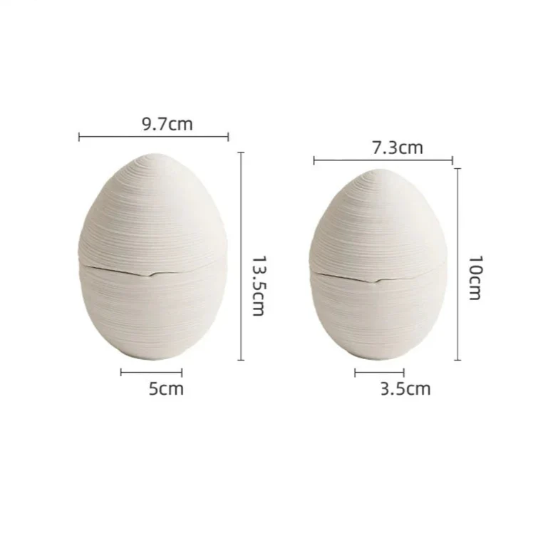 Ceramic Oval Bowl Dinnerware Salad Bowl Fruit Bowl Scandinavian Design Eggshell Shape Handmade | Sansoti