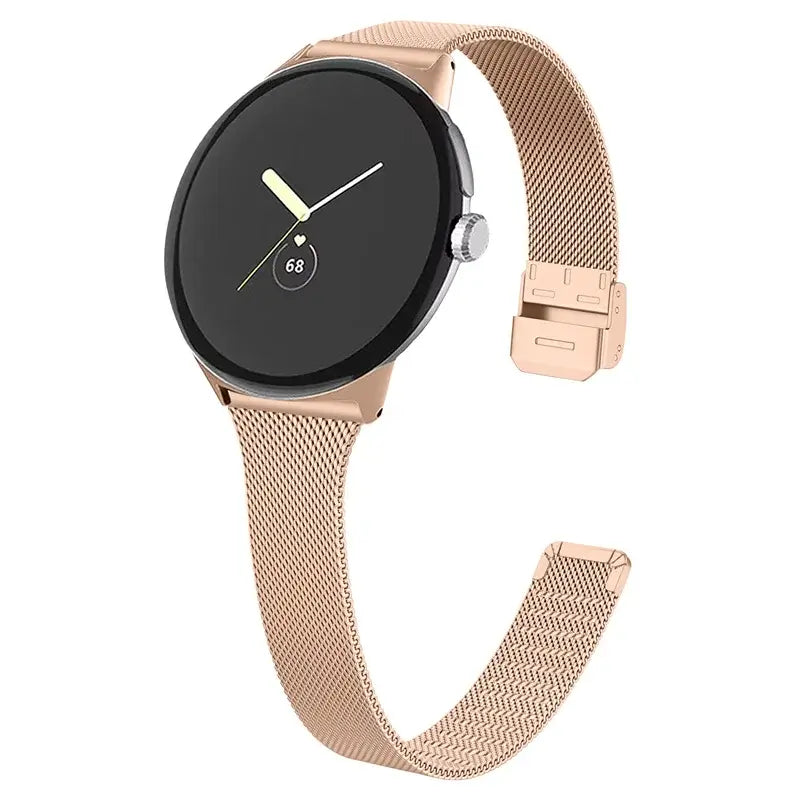 Metalowa bransoleta do smartwatcha RVS do Google Pixel – stylowy regulowany pasek do zegarka, wygodny i elegancki | Sansoti