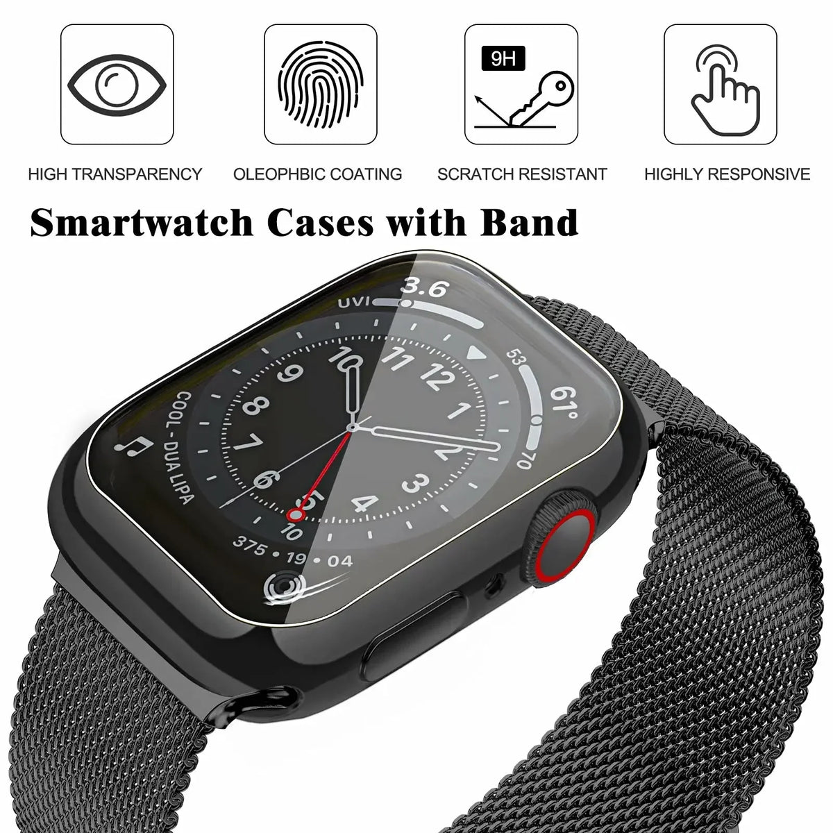 Mediolański pasek do zegarka z siatki ze stali nierdzewnej, regulowany, z magnetycznym zapięciem, do smartwatcha 38–49 mm, akcesorium na nadgarstek | Sansoti