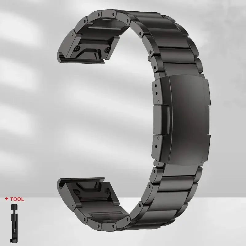Stalen Horlogeband met Snelsluiting voor Smartwatch 22mm 26mm Verstelbaar Metalen Polsband Universeel | Sansoti