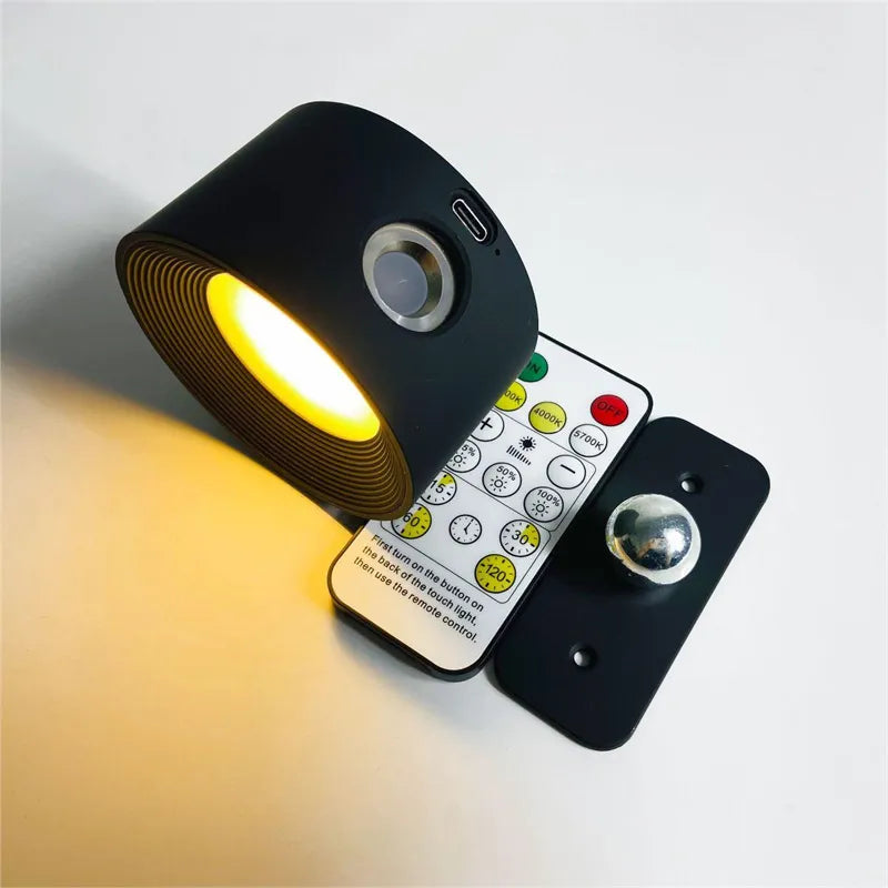 Wall Lamp Wireless Magnetic 360° Rotatable Rechargeable LED Stick On | Sansoti