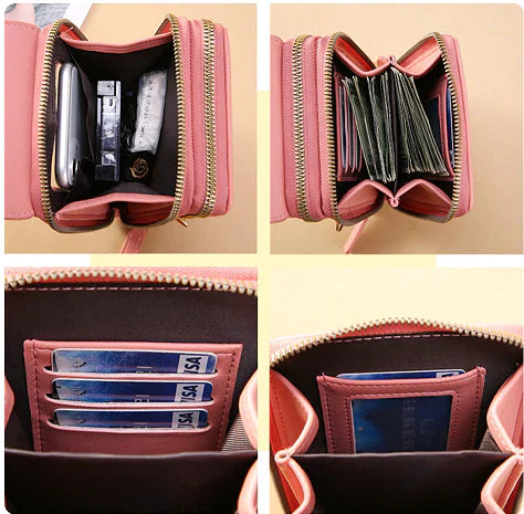 Secure Women's Handbag with RFID Protection Waterproof Shoulder Bag for Phone Cards and Keys | Sansoti