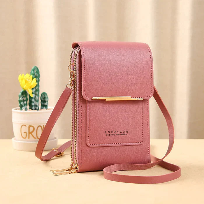 Secure Women's Handbag with RFID Protection Waterproof Shoulder Bag for Phone Cards and Keys | Sansoti