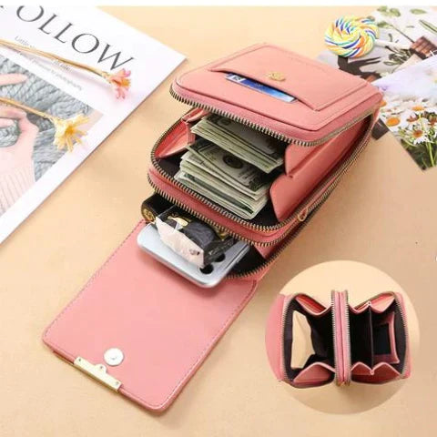 Secure Women's Handbag with RFID Protection Waterproof Shoulder Bag for Phone Cards and Keys | Sansoti