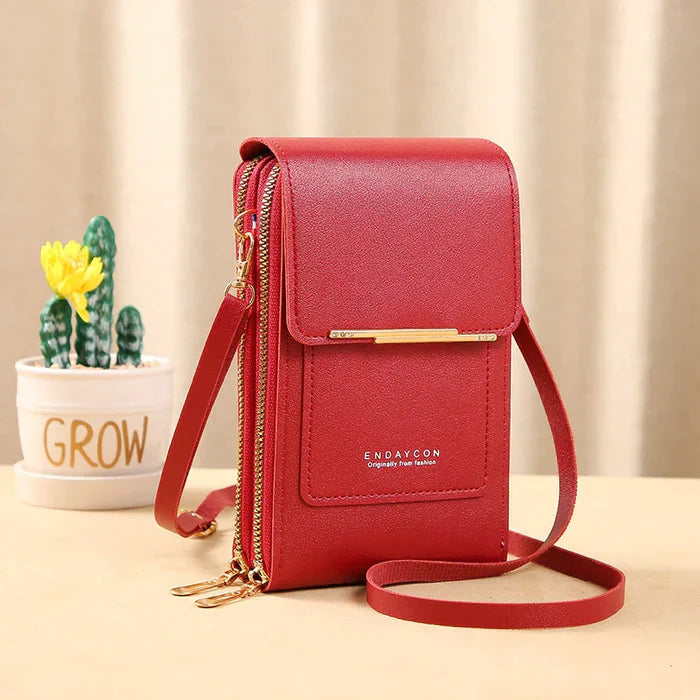 Secure Women's Handbag with RFID Protection Waterproof Shoulder Bag for Phone Cards and Keys | Sansoti