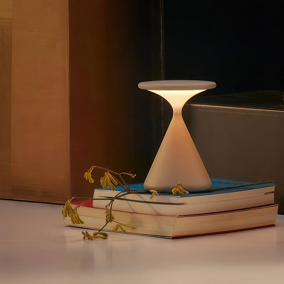 Wireless Battery Table Lamp – 5200mAh USB Rechargeable – Touch Control – Warm & Cool Light – Indoor & Outdoor | Sansoti