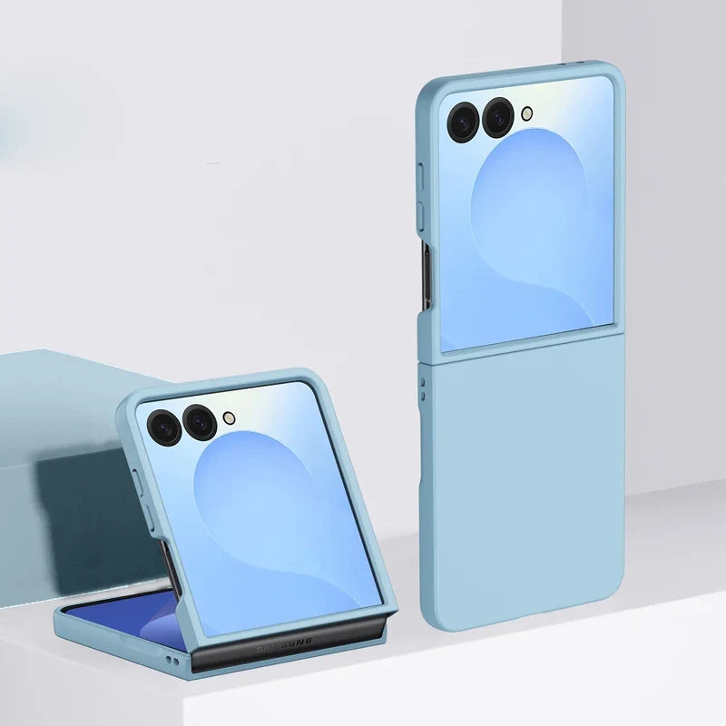 Shockproof Hard Case for Foldable Smartphone Blue Green Pink Beige Protection Wireless Charging | Sansoti