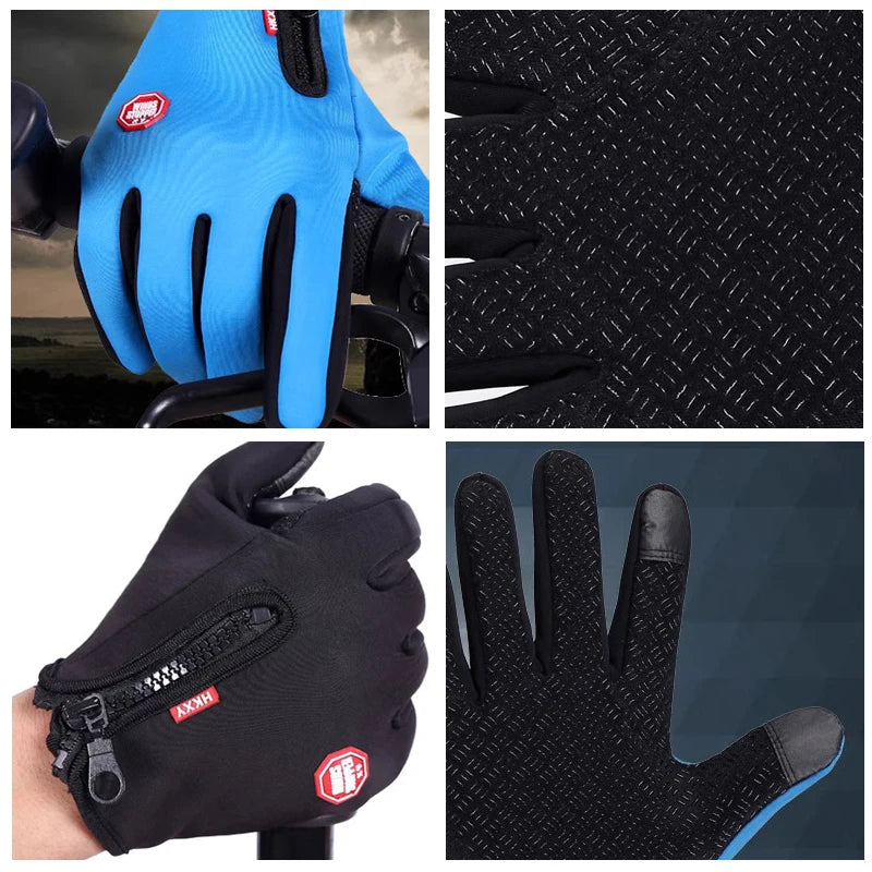 Touchscreen Winterhandschoenen Unisex Warm Gevoerd Winddicht Antislip voor Fietsen Motor Outdoor Sport | Sansoti