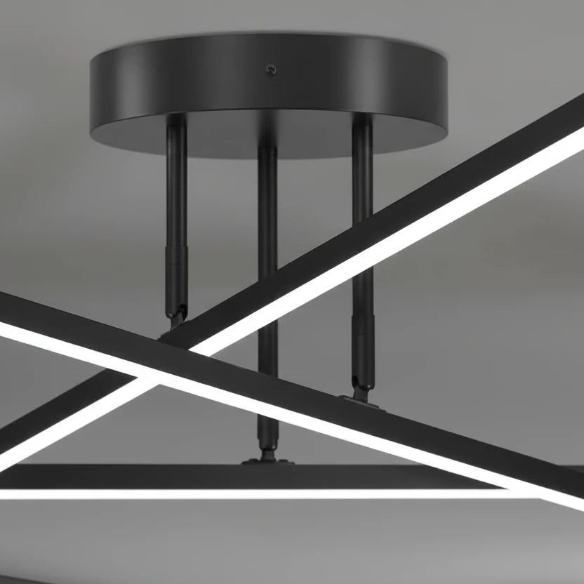 Scandinavian LED Ceiling Light Metal 55 cm Warm and Cool Light Living Room Dining Room Bedroom Modern Design | Sansoti