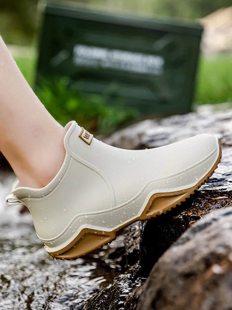 Wasserdichte PVC-Kurzstiefel für Damen und Herren, rutschfest, Regenschutz, Küche, Garten, Outdoor, alle vier Jahreszeiten, Komfort | Sansoti
