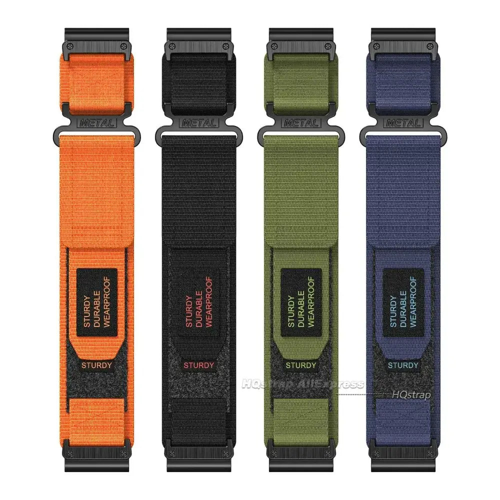 Nylon Smartwatch Band 20mm 22mm 26mm QuickFit Interchangeable Sports Band Adjustable Breathable Wristband | Sansoti