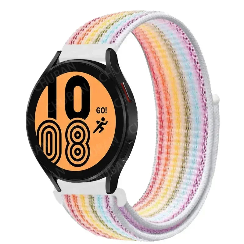Nylon Sport Strap for Smartwatch 20mm 22mm Breathable Lightweight Loop Wristband Adjustable Training Fitness | Sansoti