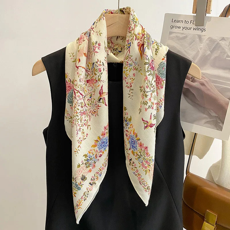 Vierkante Bandana 68x68cm Katoenen Print Hoofddoek Dames Haar Halsdoek Multifunctioneel Vier Seizoenen | Sansoti