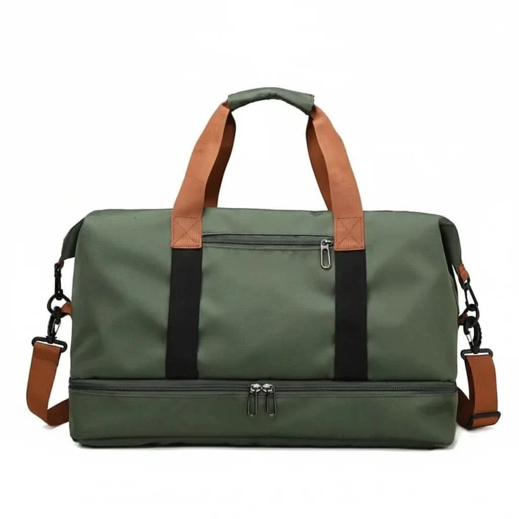 Sports Bag with Shoe Compartment and Wet-Dry Compartment 46x25x28cm Waterproof Travel Bag for Fitness, Gym, and Weekend Trips | Sansoti