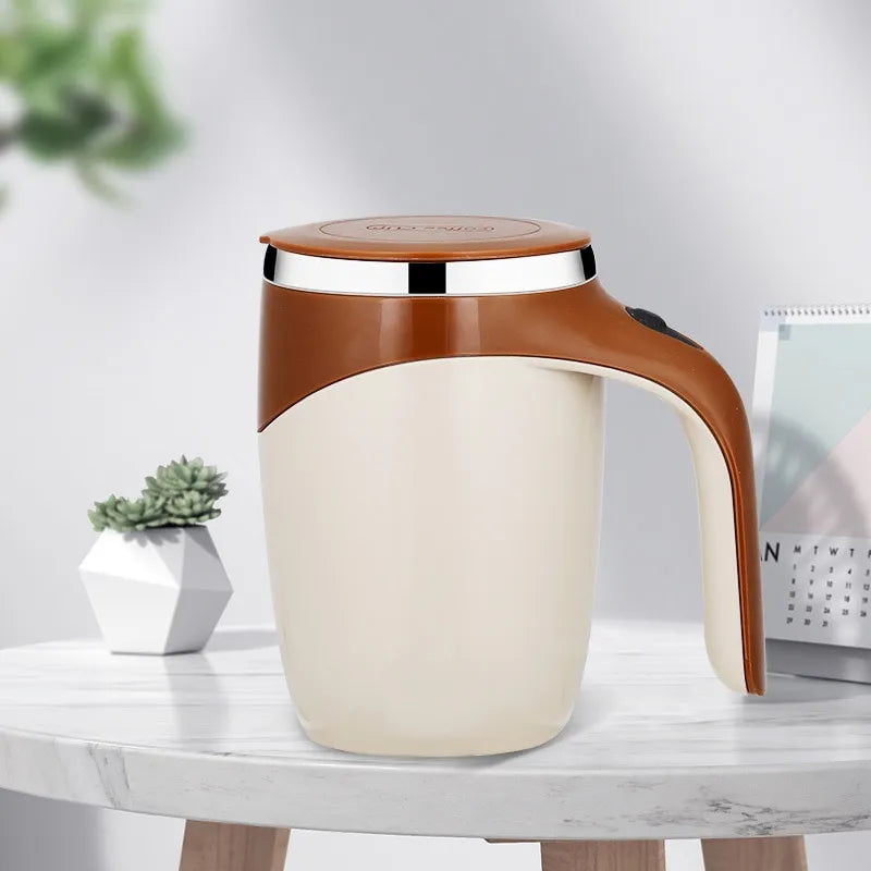 Selbstrührender Thermobecher 400ml – Automatisch mixender Reisebecher mit Heizfunktion | Sansoti