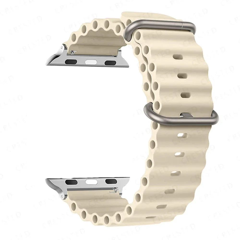 Water-Resistant Breathable Silicone Smartwatch Band Unisex Watch Band Sports Band Replacement Wristband | Sansoti