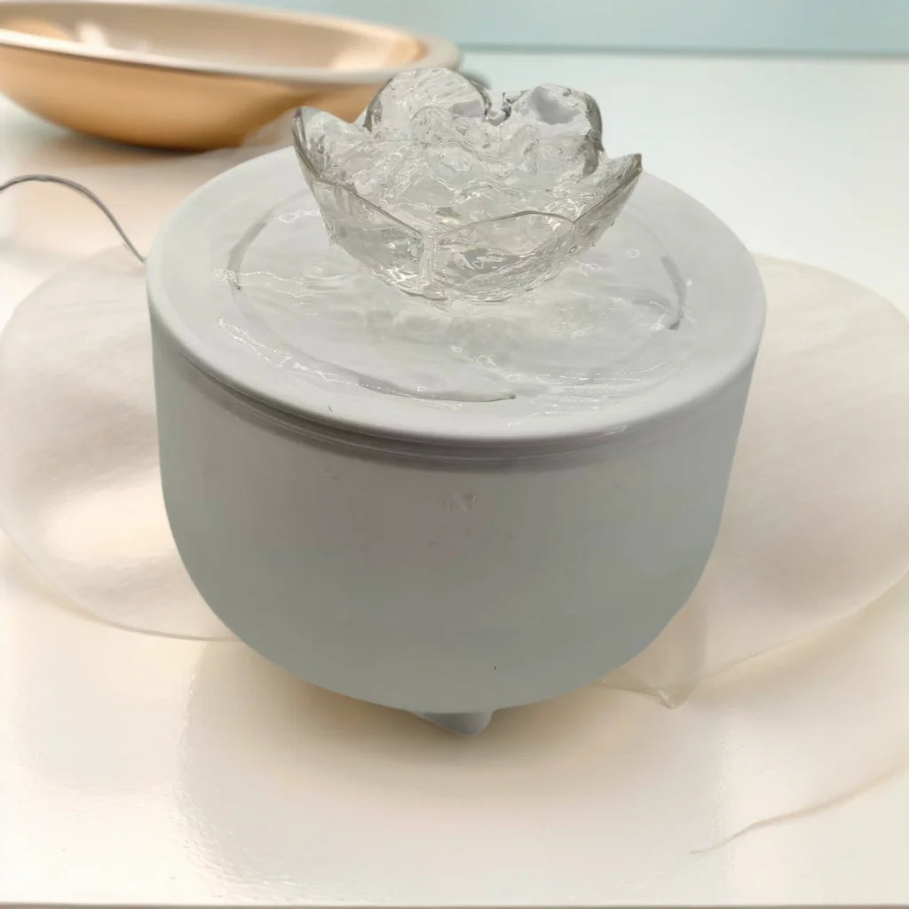 Elektrischer Katzenbrunnen 1,2L mit leiser Wasserpumpe, USB-aufladbar, mit Filter, Wassernapf für Haustiere | Sansoti