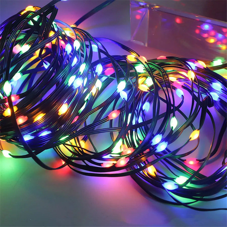 Outdoor LED String Lights, IP65 Garden Lighting for Balcony and Terrace, Flexible Decorative Light Cable for Parties | Sansoti
