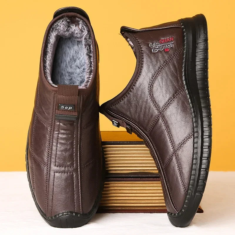 Herenlaarzen Winterschoenen Waterdicht Antislip Platform Werkschoenen Maat 38-48 Wandelschoeisel Heren | Sansoti