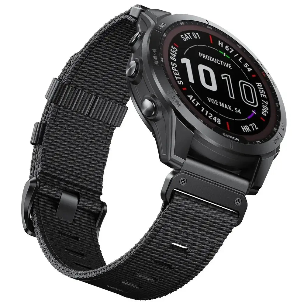 Tactical Nylon Watchband QuickFit 22mm 26mm Smartwatch Replacement Sports Outdoor Wristband Breathable Comfortable | Sansoti