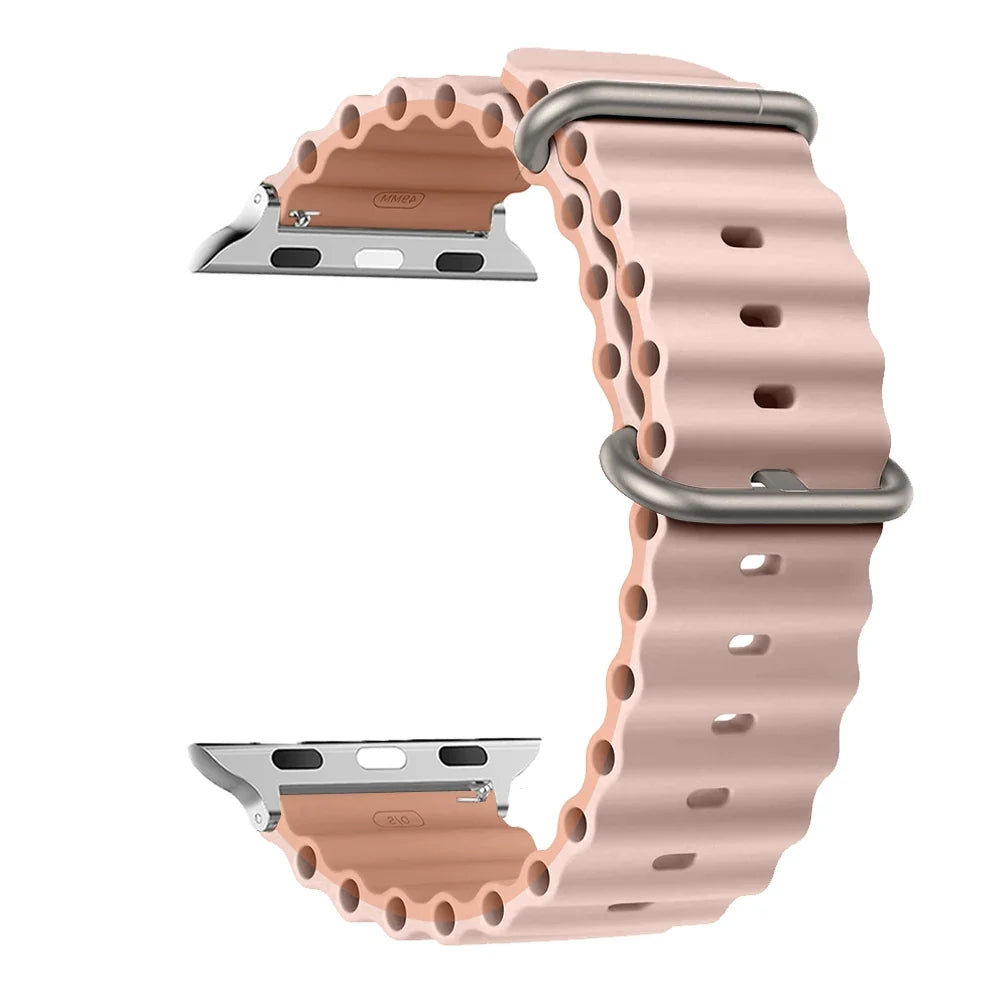Water-Resistant Breathable Silicone Smartwatch Band Unisex Watch Band Sports Band Replacement Wristband | Sansoti