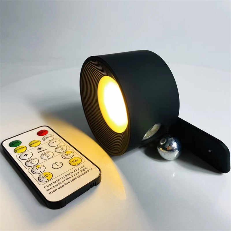 Wireless Wall Lamp with Remote Control – Magnetic Dimmable Reading Light for Bedroom and Living Room | Sansoti