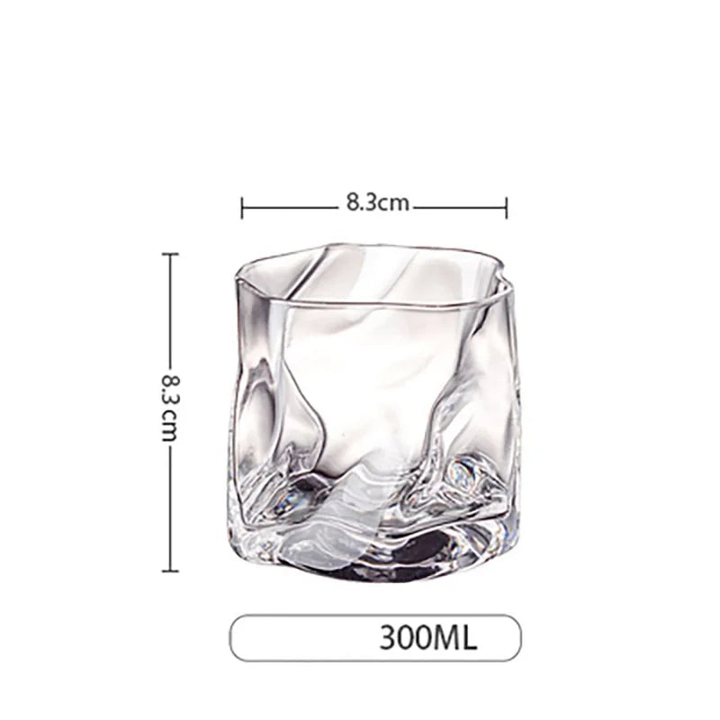 Luxuriöses Whiskyglas-Set 2 Stück - Strukturiertes Glas 300 ml - Eleganter Tumbler für Whiskey-Liebhaber - Premium Trinkgläser für Zuhause und Bar | Sansoti