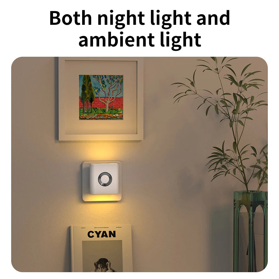 LED Wall Lamp Socket Motion Sensor 5.8G Radar Warm White Bedroom Hallway Toilet Night Light Automatic Sensor Nightlight Plug-in | Sansoti
