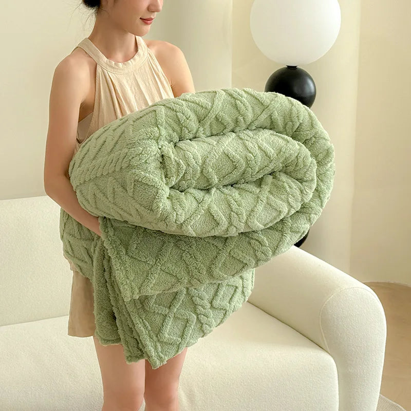 1pc effen kleur flanellen deken zacht warm dekens voor bank bank kantoor bed camping reizen multifunctionele geschenkdeken