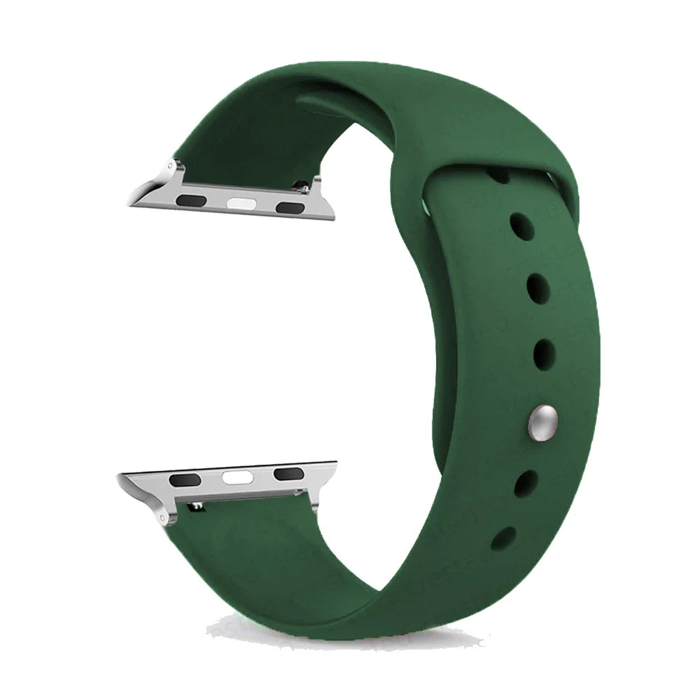 Wodoodporny silikonowy pasek do zegarka z regulowanym sportowym zapięciem do smartwatcha 38–49 mm, sportowy i wygodny | Sansoti