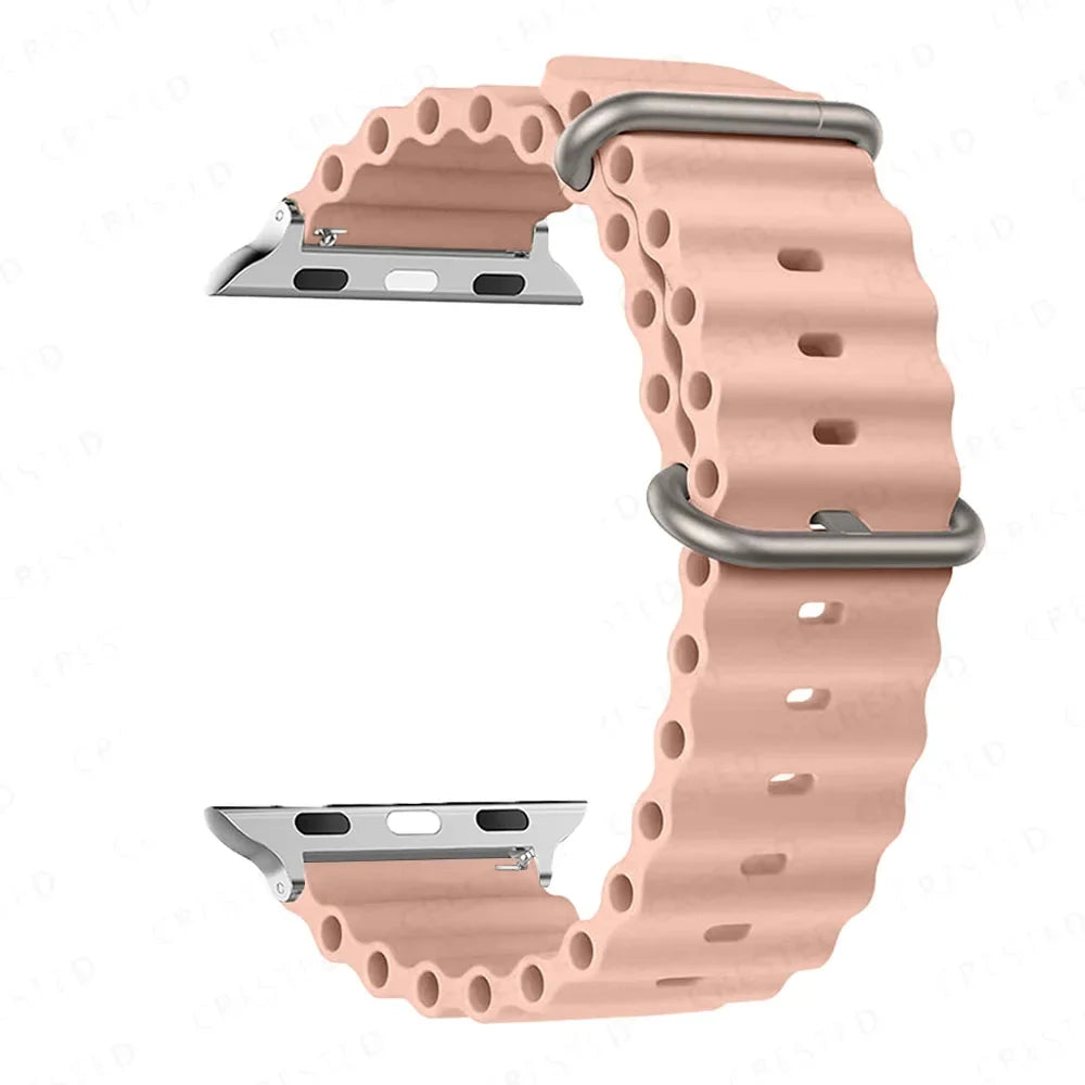 Water-Resistant Breathable Silicone Smartwatch Band Unisex Watch Band Sports Band Replacement Wristband | Sansoti