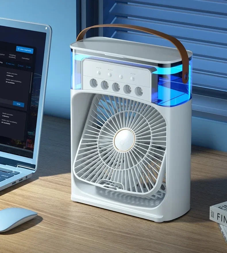 3-in-1 Luftkühler mit Befeuchtung und Luftreinigung – Tragbares USB-Kühlsystem für Zuhause & Büro | Sansoti