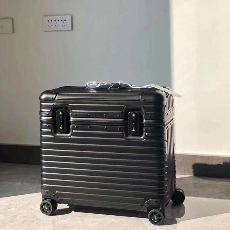 Hardshell Reiskoffer Aluminium-Magnesium TSA-Slot 360° Wielen Handbagage Cabine Vakantie Zakenreis Trolley | Sansoti