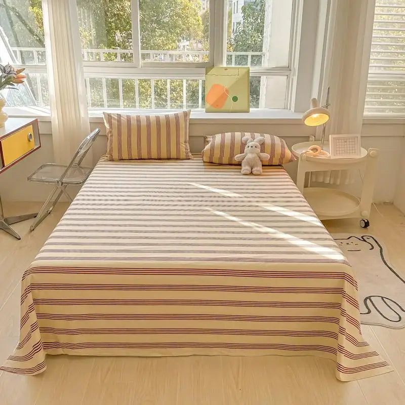 Sansoti | Percale Cotton Bedding Set | 100% Organic | Breathable & Soft | 3-piece