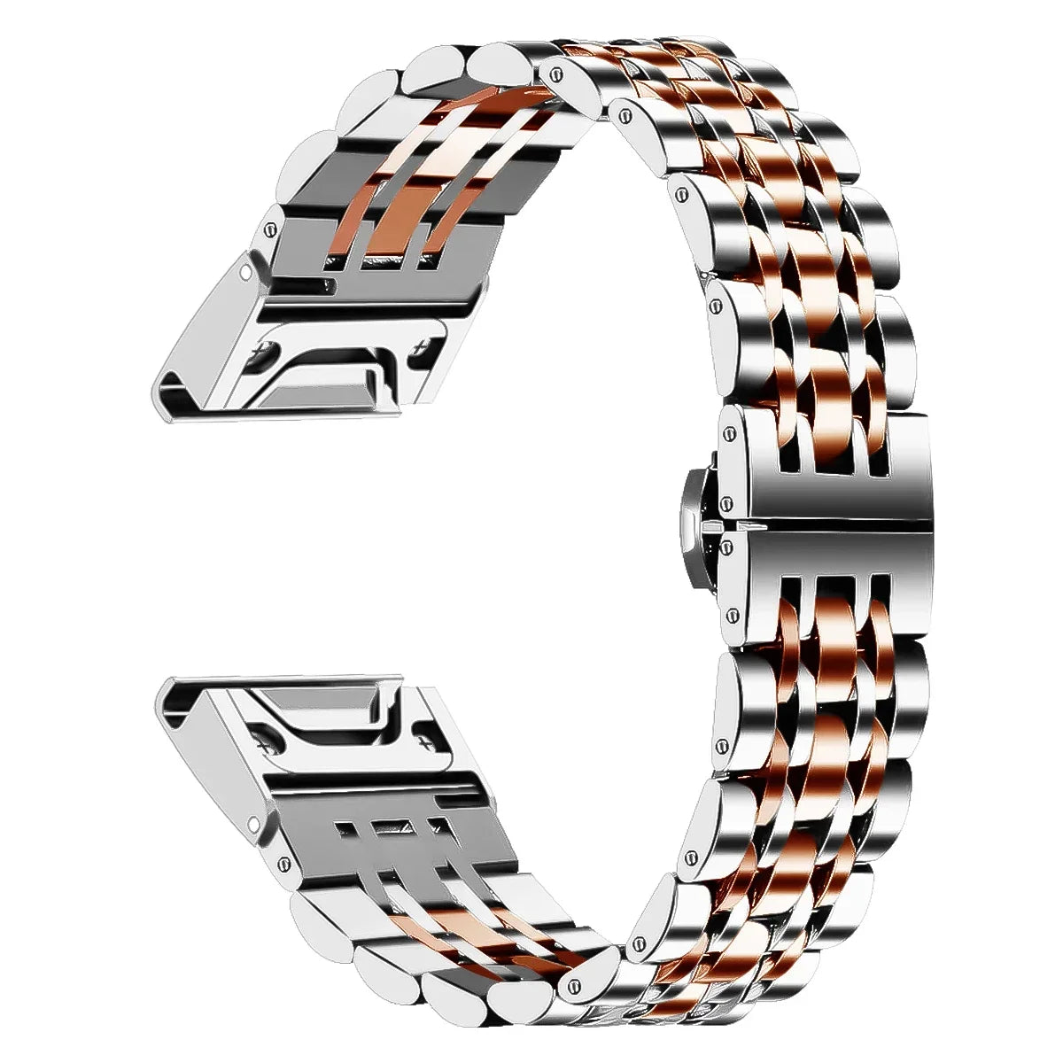RVS Horlogeband Schakelarmband Metaal 20mm 22mm 26mm Polsband Smartwatch Accessoire Universeel Vervangband | Sansoti