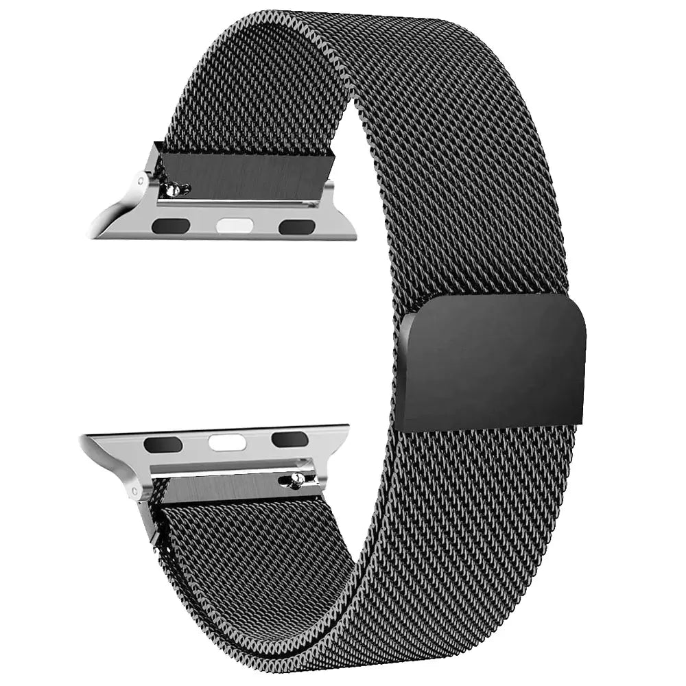 Magnetisches Uhrenarmband aus Edelstahl-Mesh, verstellbar, Smartwatch-Zubehör, 38–49 mm, universell | Sansoti