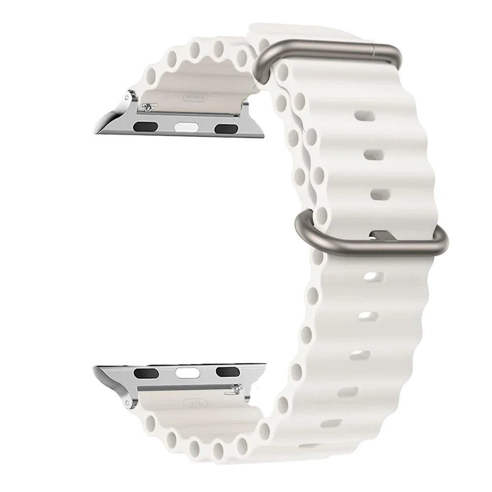 Water-Resistant Breathable Silicone Smartwatch Band Unisex Watch Band Sports Band Replacement Wristband | Sansoti