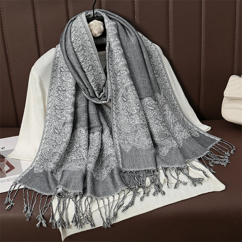 Pashmina Omslagdoek Kasjmier-look Dames 70x190cm Zachte Wintersjaal Vier Seizoenen Warm Foulard Elegante Sjaal | Sansoti