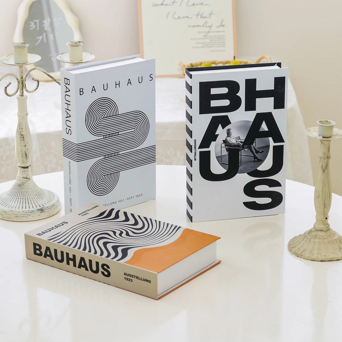 Couchtisch Dekoration Bücher Set 3 Stück Klappbares Design Kaffeetisch Styling | Sansoti