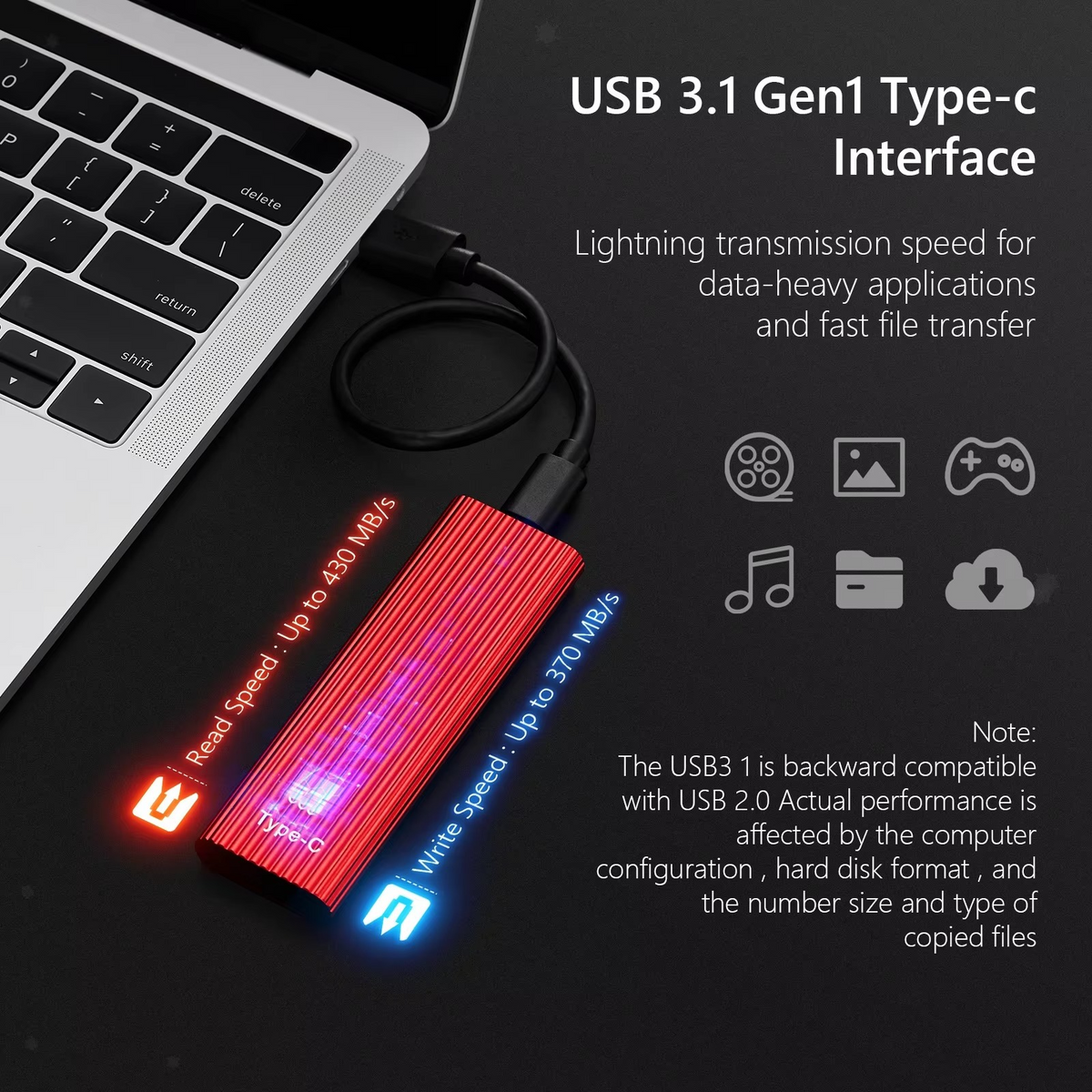Draagbare Externe SSD – USB 3.1 Solid State Drive – 8TB tot 16TB Opslagcapaciteit voor Laptop Desktop | Sansoti