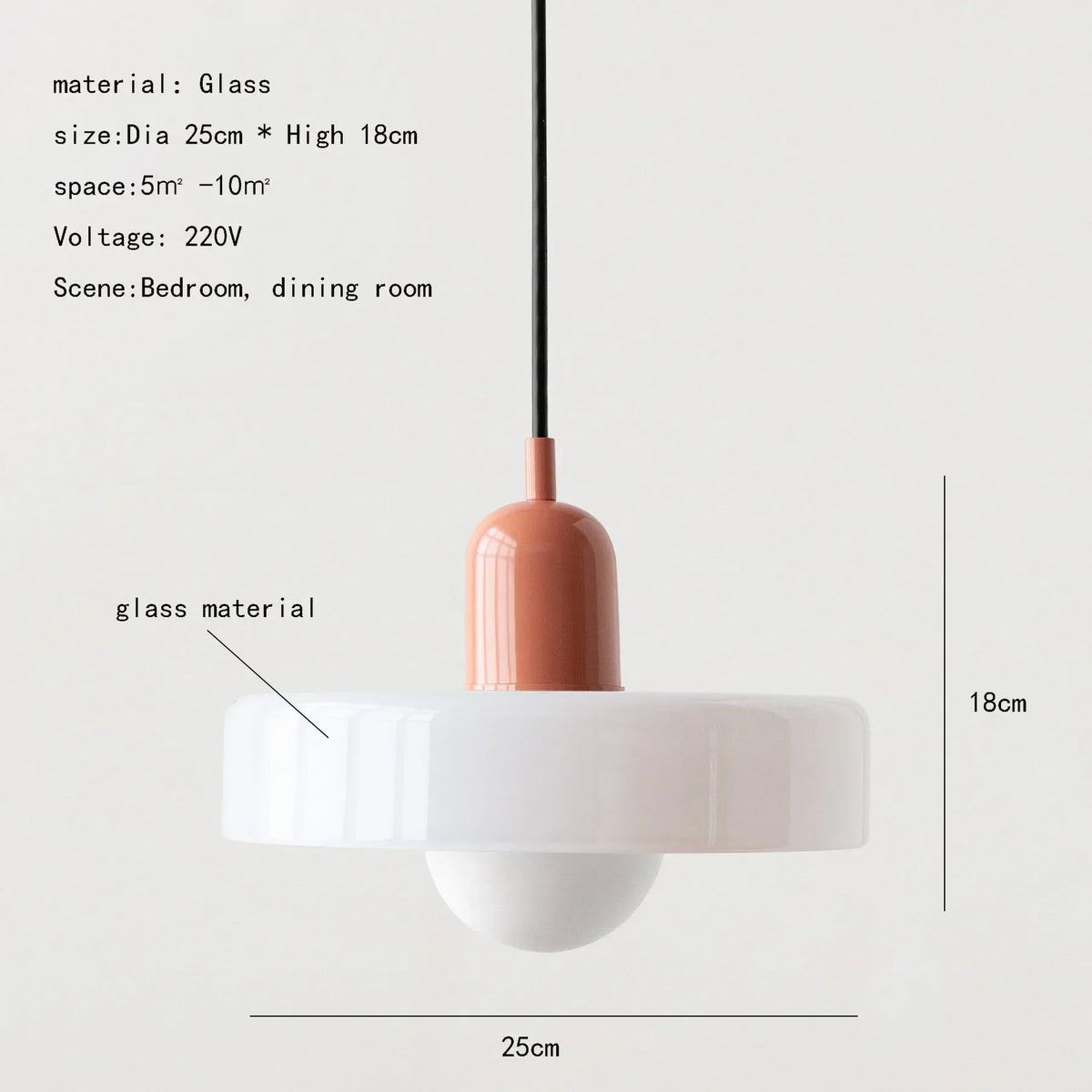 Suspension en verre avec boule colorée pour salle à manger et chambre, éclairage design moderne, plafonnier d’ambiance, intérieur | Sansoti