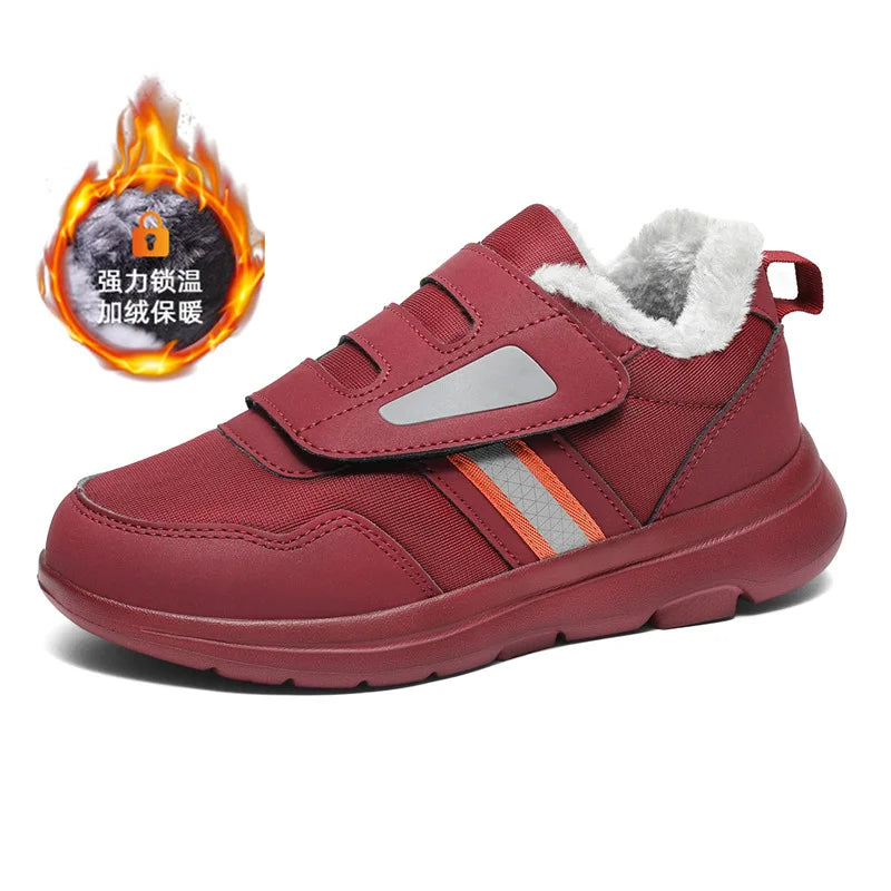 Wandelschoenen Dames Winter Verstelbare Klittenband Extra Breed Voetbed Schokdempend Comfortschoenen | Sansoti