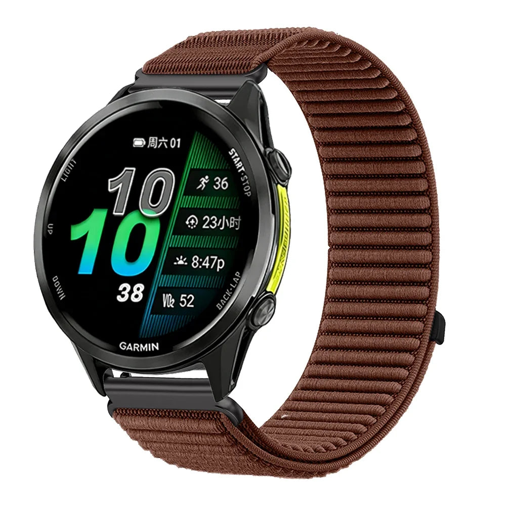 Ademend en verstelbaar nylon smartwatch-bandje van 21 cm voor sporthorloges, 20 mm en 22 mm, unisex polsband | Sansoti