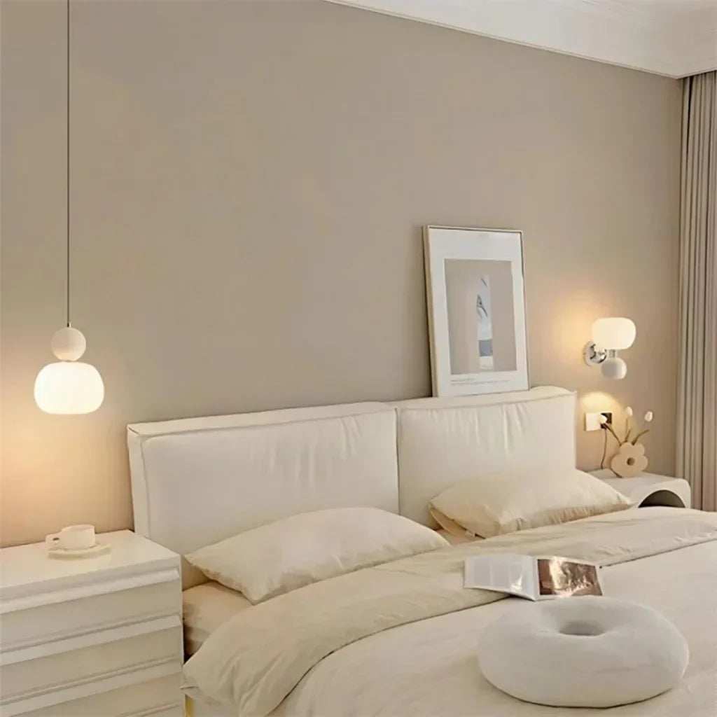 Scullon pendant lamp metal PMMA beige dining room living room design lighting modern pendant lamp glass look | Sansoti