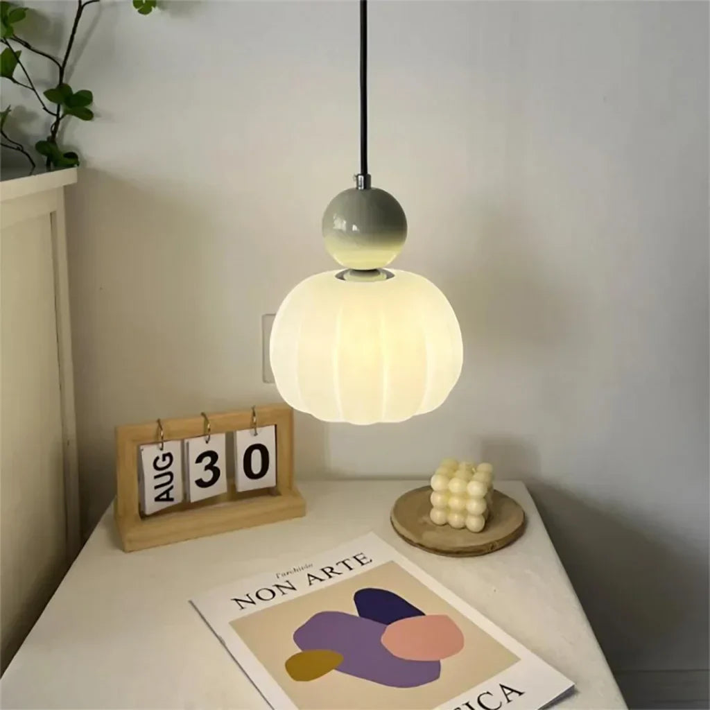 Scullon pendant lamp metal PMMA beige dining room living room design lighting modern pendant lamp glass look | Sansoti