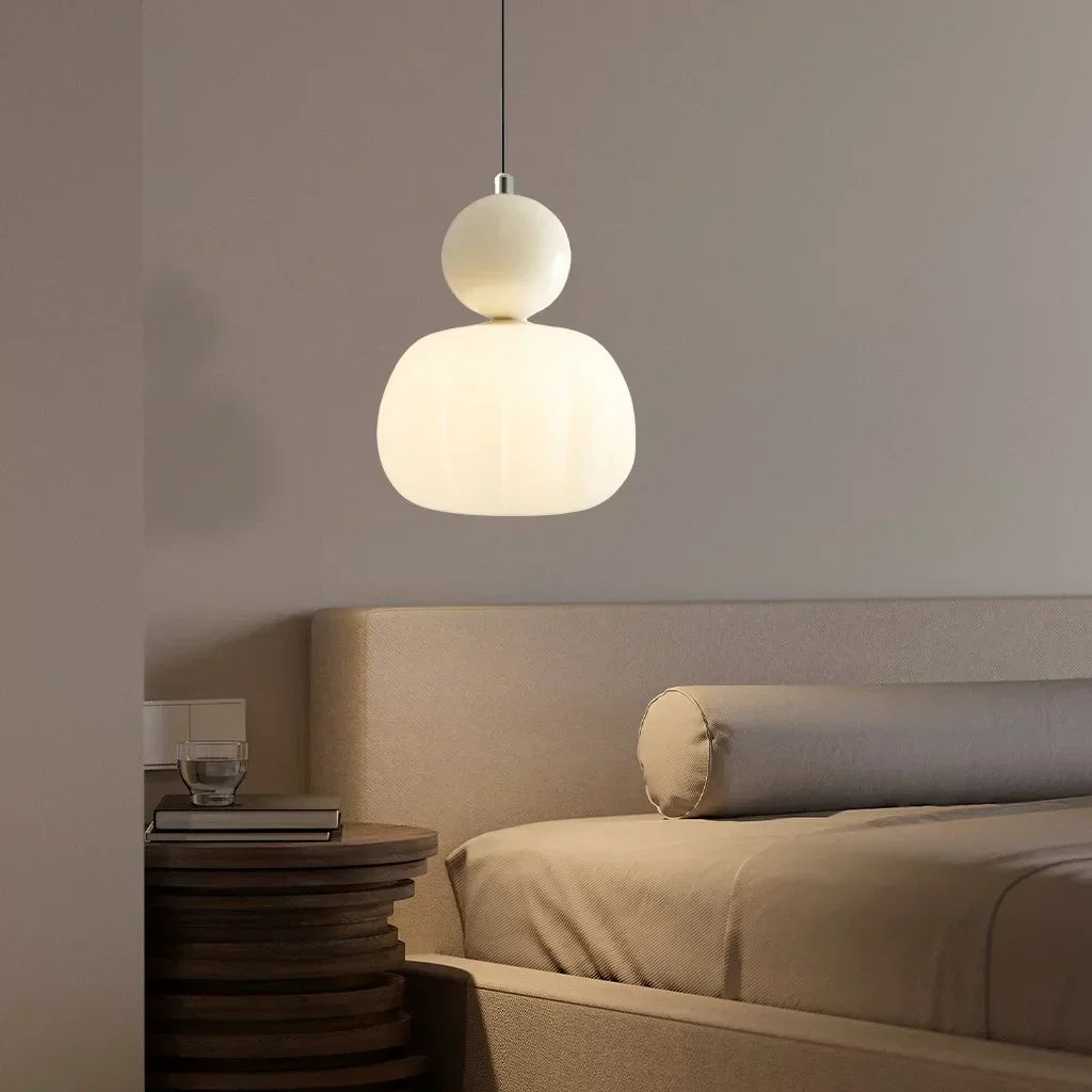Scullon pendant lamp metal PMMA beige dining room living room design lighting modern pendant lamp glass look | Sansoti