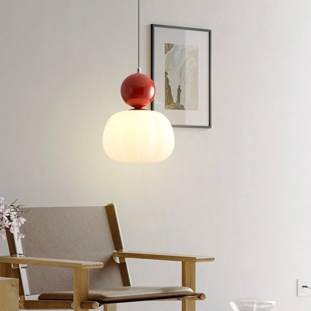 Scullon pendant lamp metal PMMA beige dining room living room design lighting modern pendant lamp glass look | Sansoti